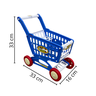 Carrinho de Compras Infantil Com Acessórios Brinquedo Supermercado Azul - 7