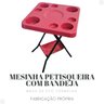 Mesinha Petisqueira Dobrábel Vermelha com Bandeja - 10