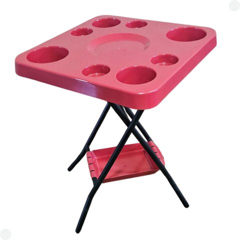 Mesinha Petisqueira Dobrábel Vermelha com Bandeja