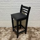 Ver imagem 3 de Banqueta Fixa Estofada de Madeira:preto