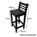 Ver imagem 5 de Banqueta Fixa Estofada de Madeira:preto
