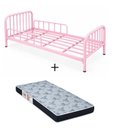Ver imagem 4 de Cama Montessoriana Infantil Solteiro em Aço com Colchão Rosa