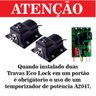 Kit Travas Eco Lock motor portão abertura simultânea rampa regulável - 127 - 5