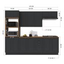 Ver imagem 4 de Armário de Cozinha Modulada Completa Fidelitá Nara 100% MDF 5 Peças 270cm 14 Portas 2 Gavetas com