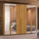 Ver imagem 7 de Guarda-Roupa Casal 6 Portas 6 Gavetas com 4 Espelhos Volpi 278cm MDF Cumaru Quarto