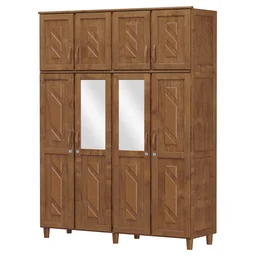 Guarda-Roupa Casal com Espelho 8 Portas 3 Gavetas Grécia  - 3