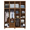Guarda-Roupa Casal com Espelho 8 Portas 3 Gavetas Grécia  - 2