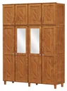 Ver imagem 2 de Guarda-Roupa Casal com Espelho 8 Portas 3 Gavetas Grécia Marrom/Mel
