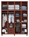 Ver imagem 3 de Guarda-Roupa Casal com Espelho 8 Portas 3 Gavetas Grécia Marrom/Mel