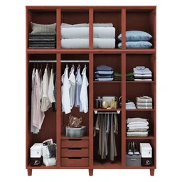 Guarda-Roupa Casal com Espelho 8 Portas 3 Gavetas Grécia  - 3