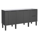 Ver imagem 1 de Gabinete de Cozinha Para Pia de 180 em Madeira Cisne 2 Gavetas Preto - Cozimax