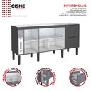 Ver imagem 3 de Gabinete de Cozinha Para Pia de 180 em Madeira Cisne 2 Gavetas Preto - Cozimax