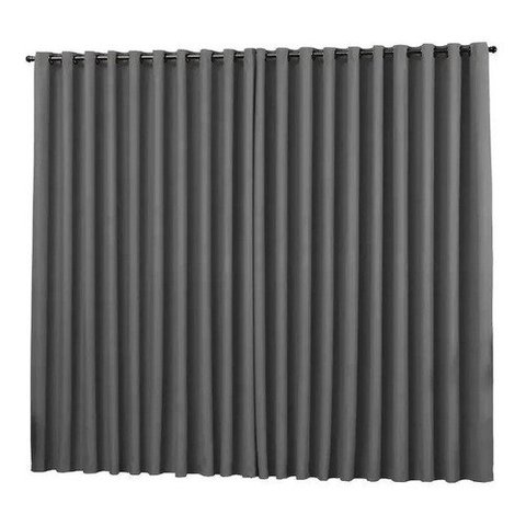 cortina para sala quarto tecido blackout cinza 3,00x2,50