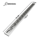 Ver imagem 3 de Ralo Linear Box de Banheiro 5x70 Inox 304 Tela e Coletor Plástico Saída 40mm:branco