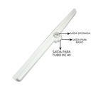 Ver imagem 2 de Ralo Linear Box de Banheiro 5x70 Inox 304 Tela e Coletor Plástico Saída 40mm:branco