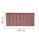 Ver imagem 2 de Painel Estofada Kiara 140cm Casal Box Quarto Suede Rose Gold - Gat Magazine