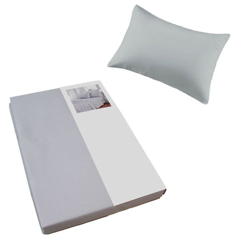 Jogo de Cama Solteiro 2 Peças Jolitex Ternille 300 Fios - Toque de Seda - Cinza