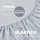 Ver imagem 3 de Jogo de Cama Solteiro 2 Peças Jolitex Ternille 300 Fios - Toque de Seda - Cinza