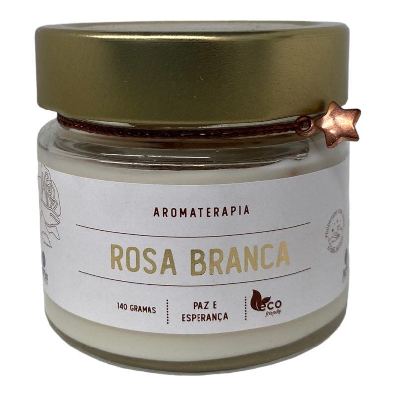 Vela Perfumada Rosa Branca Atria Aromática Indiana 140g - 1