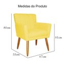 Ver imagem 7 de Poltrona Decorativa Elegante Cecília Recepção Escritório Sala de Estar Suede Amarelo