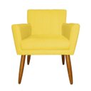 Ver imagem 4 de Poltrona Decorativa Elegante Cecília Recepção Escritório Sala de Estar Suede Amarelo