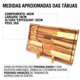 Tábua de Carne para Churrasco Teca Boi 3 - 2