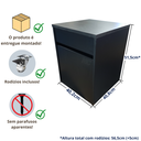 Ver imagem 5 de Mesa de Cabeceira Mini Armário com Gaveta e Porta para Quarto Sala MDF Preto