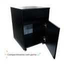 Ver imagem 2 de Mesa de Cabeceira Porquinho Volante com Gaveta e Porta:Preto