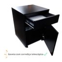 Ver imagem 3 de Mesa de Cabeceira Porquinho Volante com Gaveta e Porta:Preto