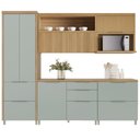 Ver imagem 2 de Cozinha Modulada 5 Peças Marquesa 6 Portas 6 Gavetas 100 Mdf Nesher