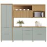 Cozinha Modulada 5 Peças Marquesa 6 Portas 6 Gavetas 100 Mdf Nesher - 2