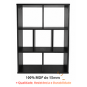 Ver imagem 4 de Estante Suspensa para Livros MDF com Prateleira e Divisória MDF Preto