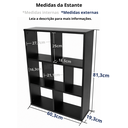 Ver imagem 5 de Estante Suspensa para Livros MDF com Prateleira e Divisória MDF Preto