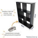 Ver imagem 4 de Estante Suspensa para Livros MDF com Prateleira e Divisória:Preto