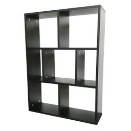 Estante Suspensa para Livros MDF com Prateleira e Divisória:Preto - 1