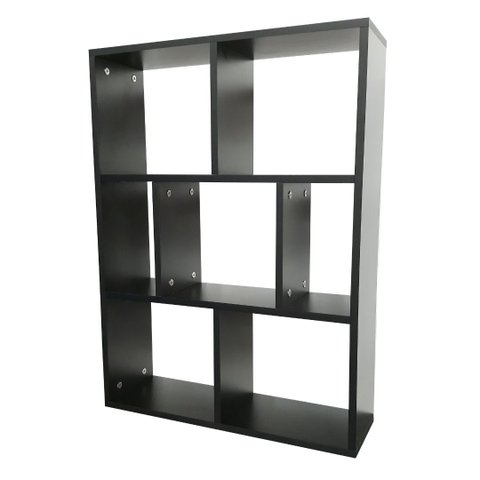 Estante Suspensa para Livros MDF com Prateleira e Divisória:Preto