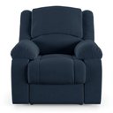 Ver imagem 4 de Poltrona do Papai Reclinável Melim Elétrica Led Massagem Veludo Azul Fh1