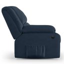 Ver imagem 2 de Poltrona do Papai Reclinável Melim Elétrica Led Massagem Veludo Azul Fh1
