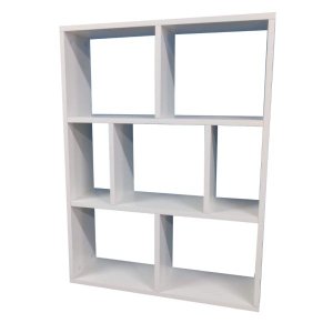 Estante Suspensa para Livros MDF com Prateleira e Divisória:Branco