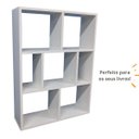 Ver imagem 3 de Estante Suspensa para Livros MDF com Prateleira e Divisória:Branco