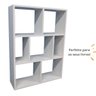 Estante Suspensa para Livros MDF com Prateleira e Divisória:Branco - 3