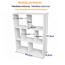 Ver imagem 6 de Estante Suspensa Decorativa para Livros com Prateleira e Divisória MDF Branco