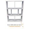 Estante Suspensa para Livros MDF com Prateleira e Divisória:Branco - 2