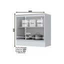 Ver imagem 3 de Gabinete de Cozinha Modulado Balcão Americana 2 Portas c/ Tampo p/ Cooktop Branco - Henn