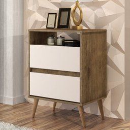 Mesa de Cabeceira 2 Gavetas Lotus J&A Móveis - 1