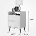Ver imagem 3 de Mesa de Cabeceira 2 Gavetas Lotus J&A Móveis