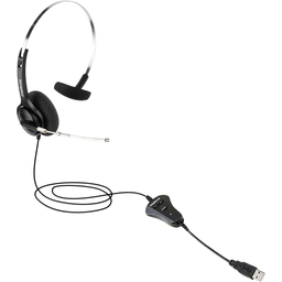 Headset Telemarketing Call Center Fone Monoauricular Corporativo Com Cabo Usb Microfone Removível In - 1
