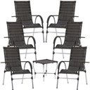 Ver imagem 1 de Kit 6 Cadeiras e Mesa Vênus para Área, Churrasco, Jardim Piscina Trama