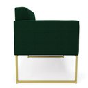 Ver imagem 6 de Sofá Namoradeira 2 Lugares Industrial Dourado Elisa Bouclê Verde D03 - D'Rossi