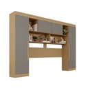 Ver imagem 3 de Guarda-roupa Casal Modulado Odin Premium 4 Portas Jequitibá/granizo - Pnr Móveis